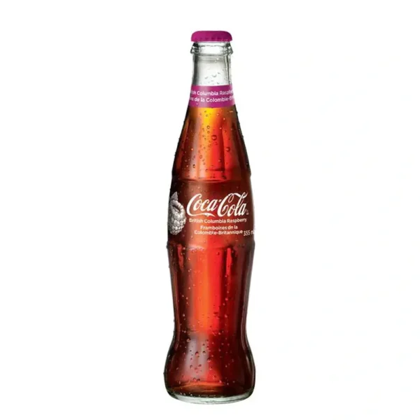 Coca cola british raspberry glass
